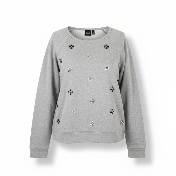 Saks Fifth Avenue Tops - Saks Fifth Avenue Black Label Gray Knit Top